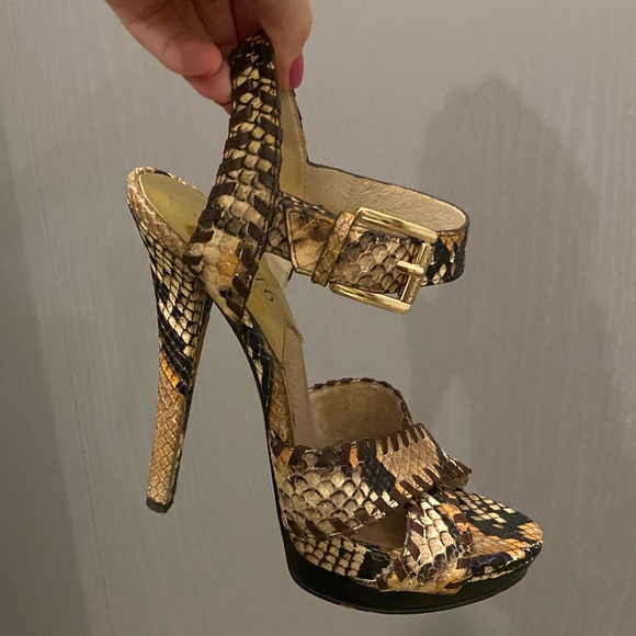 Michael Kors Jetset 6 special edition Python high heel - Picture 1 of 7